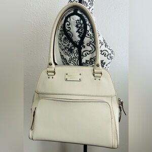 Kate Spade Wellesley Ivory White Leather Shoulder Bag Purse Handbag